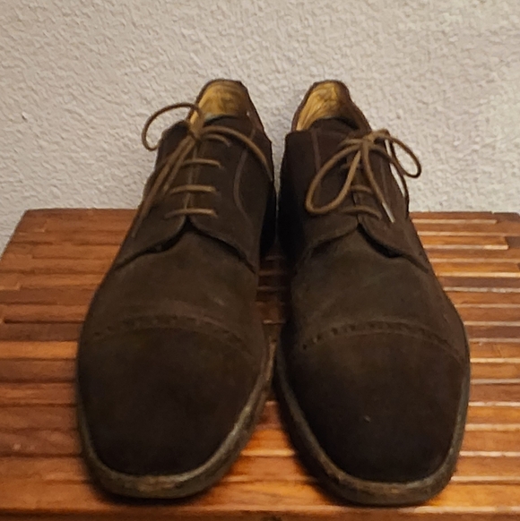 Mitchells Westport Men's Brown Oxford Seude Lace-Up Dress Shoes